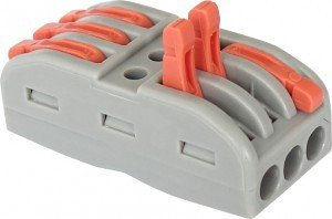 GENERAL клемма СМК 222-433 с рычагом проходная 3х(0,08-4мм2) (уп.30шт, цена за шт) GTER5-03 800485