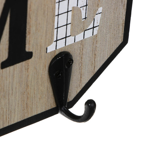 Ключница открытого типа на 2 крючка, МДФ, металл, 19,5х12см