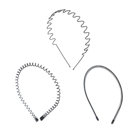 Ободок для волос ЮНИLOOK, 0,5-1,7см, металл, 3 дизайна, ACS-103