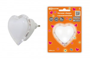TDM Ночник "Амур" с выключателем, 0,3 Вт, 220 В (20!) SQ0357-0030
