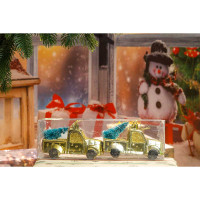 Набор елочных шаров  ГРУЗОВИК С ЕЛКОЙ   2шт, D-10см