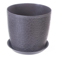 Кашпо ВЕРОНА 160мм 2.3л с подст Графит М3096(20)