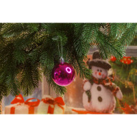 Шар Т173-6 6шт 6см (глянцевые) фуксия (120/140)