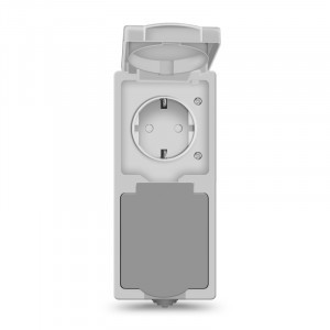 UNIVersal Аллегро блок верт. (1 роз.+1 роз.) ОУ сер. (земля, шторки, крышка, п/герм., IP54) 1275