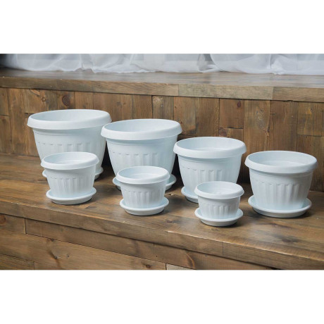 Кашпо Афродита 2 (1,4л) Белый Радуга х60