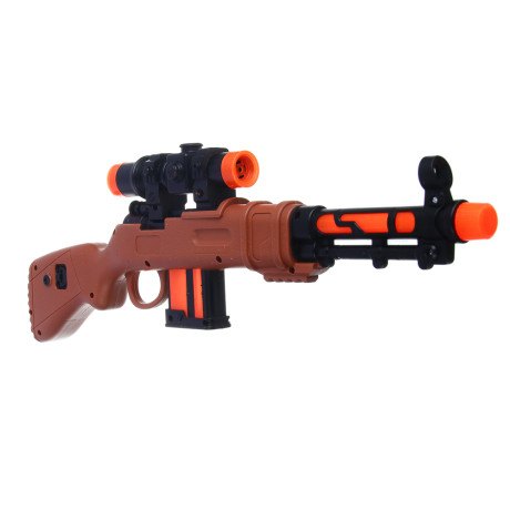 ИГРОЛЕНД Автомат "Боевой выстрел", со звуком и вибрацией , 3хАА, РР, 17x4х46 см, 2 дизайна