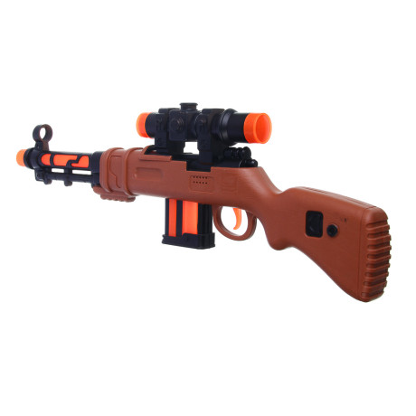 ИГРОЛЕНД Автомат "Боевой выстрел", со звуком и вибрацией , 3хАА, РР, 17x4х46 см, 2 дизайна