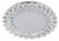 ЭРА DK84 CH/WH св-к встр. под лампу GX53, 220V,13W, хром/прозр. 1656