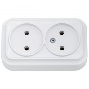 Bylectrica Вариант роз. 16А 2 мест. ОУ (корп. ABS) белый РА16-0141