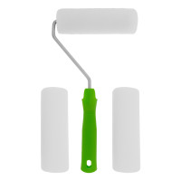 Валик &quot;Поролон&quot; с ручкой и 2 шубки 140 мм, D 42 мм, D ручки 6 мм Сибртех