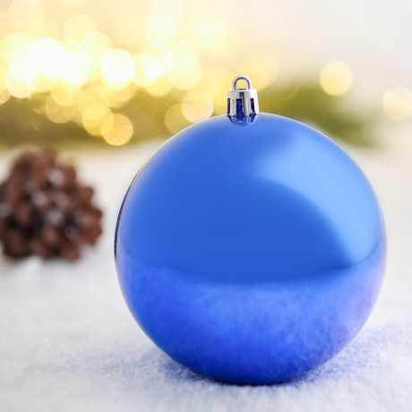 СНОУ БУМ Шар 10см пластик, синий