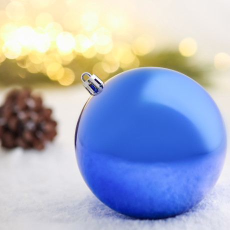 СНОУ БУМ Шар 10см пластик, синий