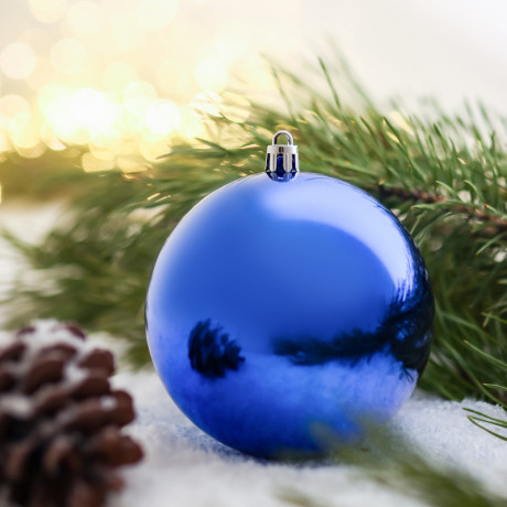 СНОУ БУМ Шар 10см пластик, синий