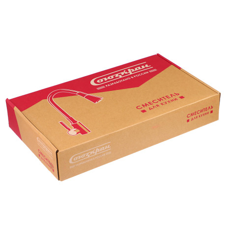 СоюзКран Смеситель для кухни, гибкий излив, керам. картридж 35мм, черный, цинк, SK01-F132