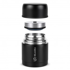 Термос Relaxika широкое горло, суповой 0,5л черный R301.500.2