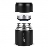 Термос Relaxika широкое горло, суповой 0,5л черный R301.500.2