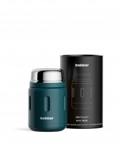Термос BOBBER Jerrycan широк.горло 0,7л склад. ложка, темно-бирюзовый