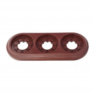 Bylectrica РЕТРО рамка 3 мест. (ABS-пластик), КОРИЧНЕВЫЙ ЮЛИГ.735212.472