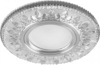 Feron св-к встр. MR16 GU5.3 подсветка св/д 4K круг прозрачный хром белый 100(65)x20 CD903 28846