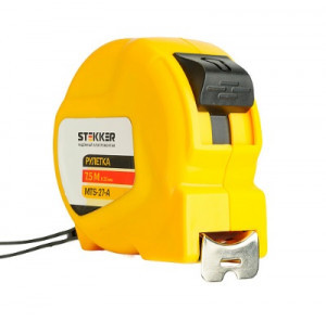 STEKKER Рулетка длина 7,5м, ширина 25мм, пластик MTS-27-А 50207