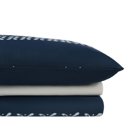PROVANCE Нэви Комплект постельного белья 2 (4 предмета), поплин, 100% хлопок, синий