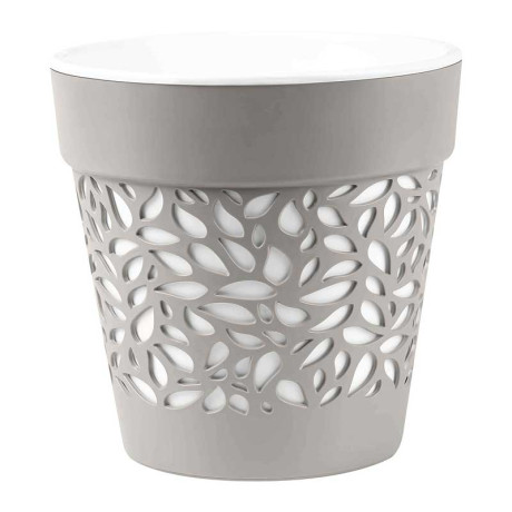 Кашпо Блоссом 8,3 л Серый Жемчуг/Белый КШ-0506 х6