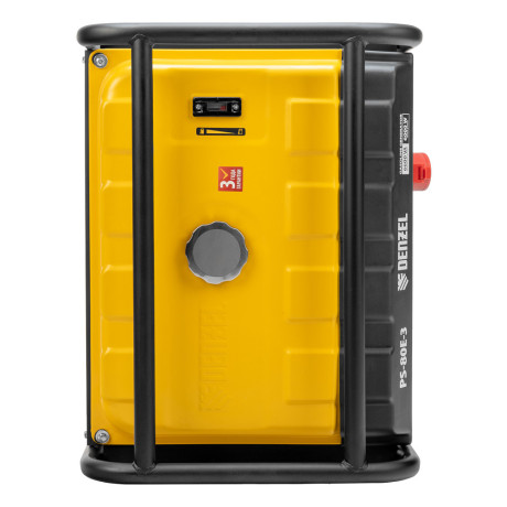 Генератор бензиновый PS 80 E-3, 6.6 кВт, 400 В, 25 л, электростартер Denzel