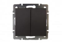 Lezard RAIN мех. выкл. СУ 2 кл. черный графит матовый (корпус PC) 703-4188-101