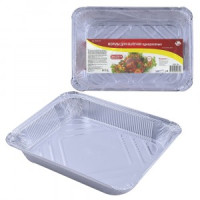 Форма д/выпечки однор,н-р2шт/уп,цена за уп,2235мл,29*20*5см(кратность 5шт!!!),алюм МО8-104 Мультидом