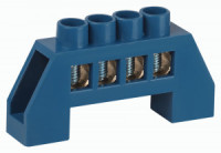 ЭРА шина N ноль ШНИ-8х12-4-Д-Синий 4 отв. в комб. изоляторе на DIN-рейку (уп.10шт, цена за шт) 62868