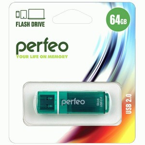 Флэш-диск USB 64GB Perfeo Perfeo C13 Green