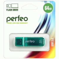 Флэш-диск USB 64GB Perfeo Perfeo C13 Green