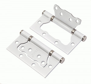 Петля без врезки РЕНЦ 100*75*2,5, 2 подшип. б/колп. суп.бел/хр.бл. IN100-2BB FH SW/CP(2шт)