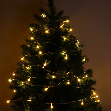 СНОУ БУМ Гирлянда эл. вьюн 20м, 120LED, шампань, 8 режимов, ПВХ прозрачный, 220В