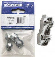 Зажим троса оцинк DUBLEX 4 мм (2 шт BL) (цена за уп) НАКРЕПКО 119803