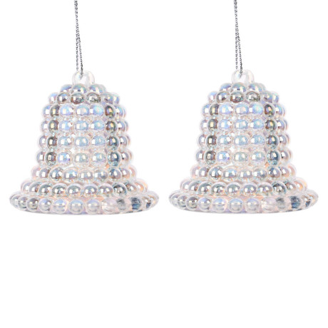 СНОУ БУМ Набор декоративных украшений "Колокольчики" 2 шт, 5.5x6 см, акрил