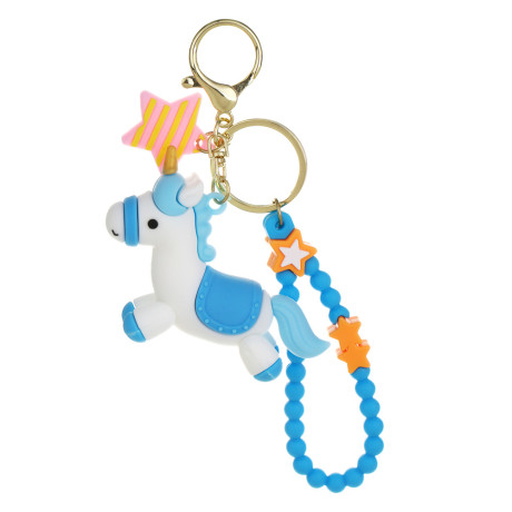 СНОУ БУМ Брелок "Лошадка-Единорог", 8х2,3х6см, ПВХ, металл, 4 дизайна