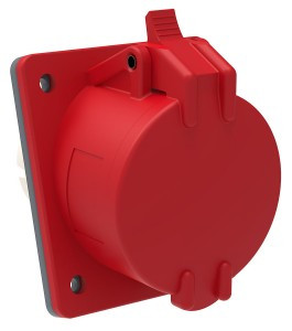 IEK MAGNUM силовая розетка CEE (разъем) встраиваемая ССИ-424 32А-6ч/380-415В 3Р+PЕ IP44