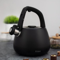 Чайник метал. со свистком Редклиф 2,2л ручка нейлон софт-тач, нерж.сталь TR-11373 TalleR