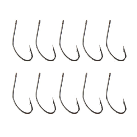 AZOR FISHING Набор крючков 10шт, уклейка, №3, 4, 5, 6, высокоуглеродистая сталь, черный никель