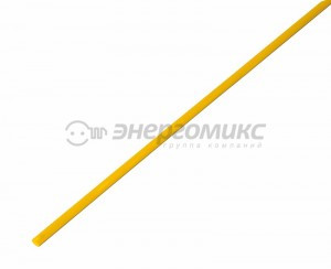 REXANT термоусадка трубка ТУТ 2.5/1.25 мм 1м  жёлтая, цена за шт (50!), 20-2502