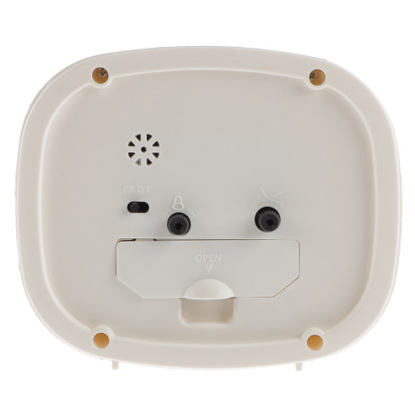 Будильник кварц, корпус белый "Классика" 12,5х10,5x30см, арт.В5-003