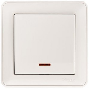 Systeme Electric W59 выкл. СУ 1 кл. 10А бел. (пл.осн., инд) ВС110-153-18 (10!)