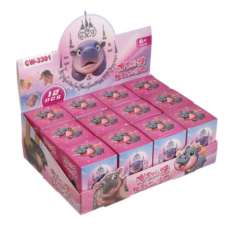 Игрушка брелок "Бегемотики", 6,5х6,5х9см полипропилен, микс