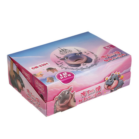 Игрушка брелок "Бегемотики", 6,5х6,5х9см полипропилен, микс