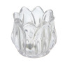 Подсвечник тм LADECOR "Цветок тюльпана" стеклянный, 7x7x6,7 см