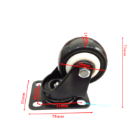 Колесо поворотное чёрное усиленное Ø 50мм