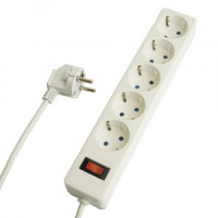 STEKKER Сетевой фильтр (удл.) ПВС 3х1 5роз. (земля) белый 3м 13А HM20-31-02 Optima 50093