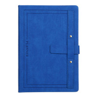 Ежедневник недатир. "ОЛИМП" А5,320 стр., тв.обл., иск.кожа, пряжка, синий