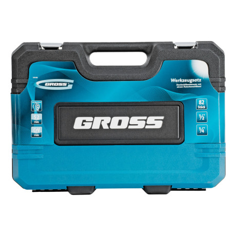 Набор инструментов, 1/4", 1/2", CrV, 120 зубьев, 82 предмета Gross